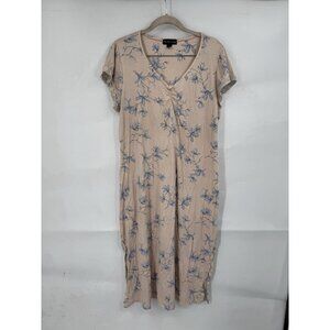 Miss Elaine Floral Mumu Sleep Night Gown Women Large Pink Loungewear Cabincore